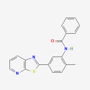 molecular formula C20H15N3OS B2680972 N-(2-methyl-5-{[1,3]thiazolo[5,4-b]pyridin-2-yl}phenyl)benzamide CAS No. 863594-34-7