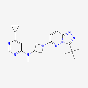 molecular formula C20H26N8 B2681014 N-(1-{3-tert-butyl-[1,2,4]triazolo[4,3-b]pyridazin-6-yl}azetidin-3-yl)-6-cyclopropyl-N-methylpyrimidin-4-amine CAS No. 2200320-34-7