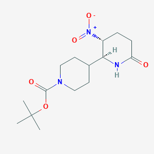 molecular formula C15H25N3O5 B2681024 Tert-butyl 4-[3-nitro-6-oxopiperidin-2-yl]piperidine-1-carboxylate, trans CAS No. 1820571-62-7