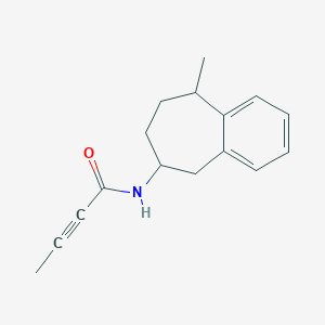 molecular formula C16H19NO B2681037 N-(9-Methyl-6,7,8,9-tetrahydro-5H-benzo[7]annulen-6-yl)but-2-ynamide CAS No. 2411318-04-0