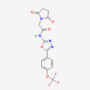 2-(2,5-dioxopyrrolidin-1-yl)-N-(5-(4-(trifluoromethoxy)phenyl)-1,3,4-oxadiazol-2-yl)acetamide