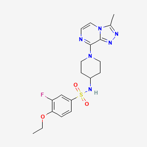 4-ethoxy-3-fluoro-N-(1-(3-methyl-[1,2,4]triazolo[4,3-a]pyrazin-8-yl)piperidin-4-yl)benzenesulfonamide