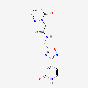 N-((3-(2-oxo-1,2-dihydropyridin-4-yl)-1,2,4-oxadiazol-5-yl)methyl)-2-(6-oxopyridazin-1(6H)-yl)acetamide