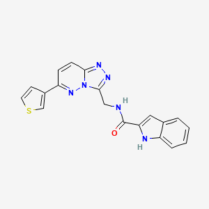 molecular formula C19H14N6OS B2681088 N-((6-(thiophen-3-yl)-[1,2,4]triazolo[4,3-b]pyridazin-3-yl)methyl)-1H-indole-2-carboxamide CAS No. 1903153-19-4