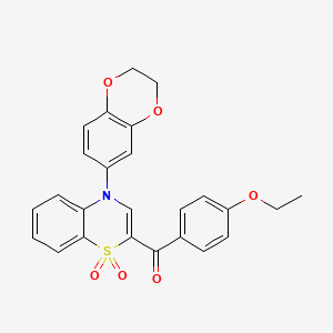 [4-(2,3-dihydro-1,4-benzodioxin-6-yl)-1,1-dioxido-4H-1,4-benzothiazin-2-yl](4-ethoxyphenyl)methanone