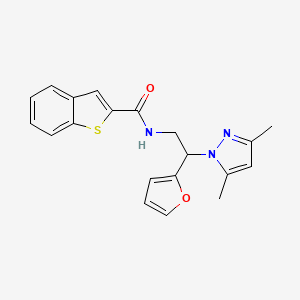 N-(2-(3,5-dimethyl-1H-pyrazol-1-yl)-2-(furan-2-yl)ethyl)benzo[b]thiophene-2-carboxamide