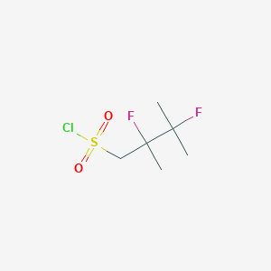 molecular formula C6H11ClF2O2S B2681096 2,3-Difluoro-2,3-dimethylbutane-1-sulfonyl chloride CAS No. 2377032-08-9