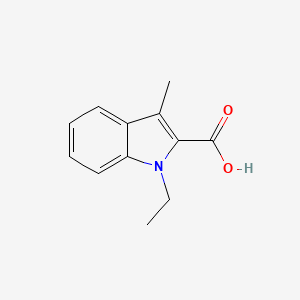 molecular formula C12H13NO2 B2681130 1-ethyl-3-methyl-1H-indole-2-carboxylic acid CAS No. 1550825-56-3