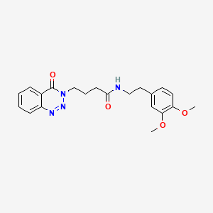 B2681155 N~1~-(3,4-dimethoxyphenethyl)-4-[4-oxo-1,2,3-benzotriazin-3(4H)-yl]butanamide CAS No. 440331-25-9