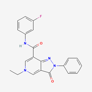 5-ethyl-N-(3-fluorophenyl)-3-oxo-2-phenyl-3,5-dihydro-2H-pyrazolo[4,3-c]pyridine-7-carboxamide