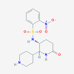 2-Nitro-N-[(2S,3R)-6-oxo-2-piperidin-4-ylpiperidin-3-yl]benzenesulfonamide