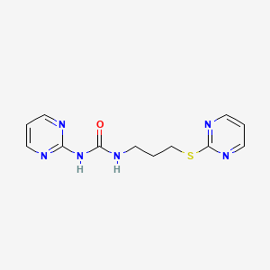 1-Pyrimidin-2-yl-3-(3-pyrimidin-2-ylsulfanylpropyl)urea