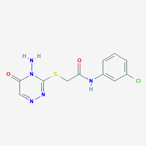 2-[(4-amino-5-oxo-4,5-dihydro-1,2,4-triazin-3-yl)sulfanyl]-N-(3-chlorophenyl)acetamide
