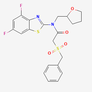 2-(benzylsulfonyl)-N-(4,6-difluorobenzo[d]thiazol-2-yl)-N-((tetrahydrofuran-2-yl)methyl)acetamide