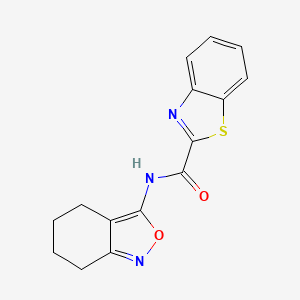 molecular formula C15H13N3O2S B2681241 N-(4,5,6,7-tetrahydro-2,1-benzoxazol-3-yl)-1,3-benzothiazole-2-carboxamide CAS No. 946224-53-9