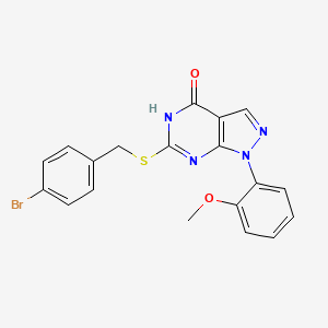 6-((4-bromobenzyl)thio)-1-(2-methoxyphenyl)-1H-pyrazolo[3,4-d]pyrimidin-4(5H)-one