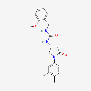 1-(1-(3,4-Dimethylphenyl)-5-oxopyrrolidin-3-yl)-3-(2-methoxybenzyl)urea