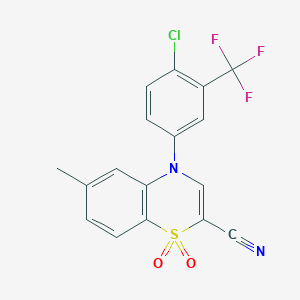 4-[4-chloro-3-(trifluoromethyl)phenyl]-6-methyl-4H-1,4-benzothiazine-2-carbonitrile 1,1-dioxide