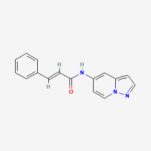 molecular formula C16H13N3O B2681258 N-(pyrazolo[1,5-a]pyridin-5-yl)cinnamamide CAS No. 2035036-15-6