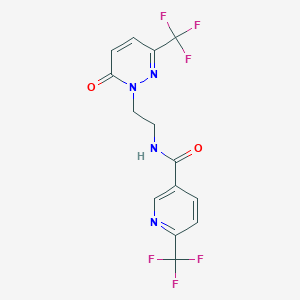 N-[2-[6-Oxo-3-(trifluoromethyl)pyridazin-1-yl]ethyl]-6-(trifluoromethyl)pyridine-3-carboxamide