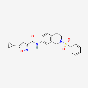 5-cyclopropyl-N-(2-(phenylsulfonyl)-1,2,3,4-tetrahydroisoquinolin-7-yl)isoxazole-3-carboxamide