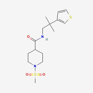 N-(2-methyl-2-(thiophen-3-yl)propyl)-1-(methylsulfonyl)piperidine-4-carboxamide