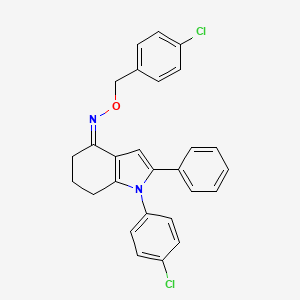 1-(4-chlorophenyl)-2-phenyl-1,5,6,7-tetrahydro-4H-indol-4-one O-(4-chlorobenzyl)oxime