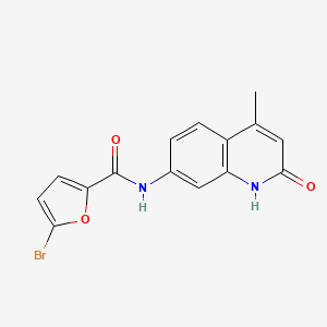 5-bromo-N-(4-methyl-2-oxo-1,2-dihydroquinolin-7-yl)furan-2-carboxamide