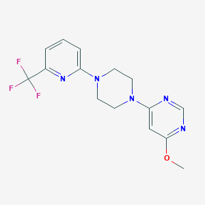 4-Methoxy-6-[4-[6-(trifluoromethyl)pyridin-2-yl]piperazin-1-yl]pyrimidine