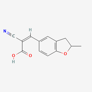 molecular formula C13H11NO3 B2681312 (2Z)-2-cyano-3-(2-methyl-2,3-dihydro-1-benzofuran-5-yl)prop-2-enoic acid CAS No. 1211960-23-4