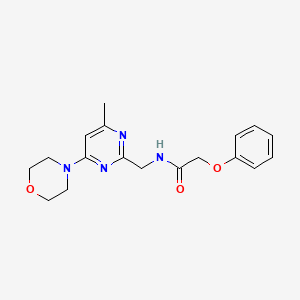 molecular formula C18H22N4O3 B2681317 N-((4-methyl-6-morpholinopyrimidin-2-yl)methyl)-2-phenoxyacetamide CAS No. 1797661-75-6