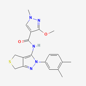 N-(2-(3,4-dimethylphenyl)-4,6-dihydro-2H-thieno[3,4-c]pyrazol-3-yl)-3-methoxy-1-methyl-1H-pyrazole-4-carboxamide