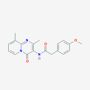 molecular formula C19H19N3O3 B2681334 N-(2,9-dimethyl-4-oxo-4H-pyrido[1,2-a]pyrimidin-3-yl)-2-(4-methoxyphenyl)acetamide CAS No. 941876-06-8