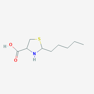 molecular formula C9H17NO2S B2681336 2-Pentyl-1,3-thiazolidine-4-carboxylic acid CAS No. 69588-05-2