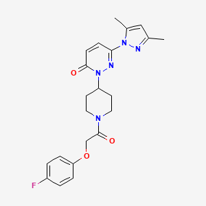 6-(3,5-Dimethylpyrazol-1-yl)-2-[1-[2-(4-fluorophenoxy)acetyl]piperidin-4-yl]pyridazin-3-one