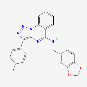 N-(1,3-benzodioxol-5-ylmethyl)-3-(4-methylphenyl)triazolo[1,5-a]quinazolin-5-amine