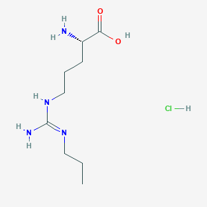 molecular formula C9H21ClN4O2 B2681350 N|O-Propyl-L-arginine (hydrochloride) CAS No. 2321366-46-3