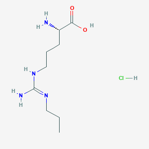 molecular formula C9H21ClN4O2 B2681350 Nomega-Propyl-L-arginine (hydrochloride) CAS No. 2321366-46-3