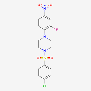 1-[(4-Chlorophenyl)sulfonyl]-4-(2-fluoro-4-nitrophenyl)piperazine