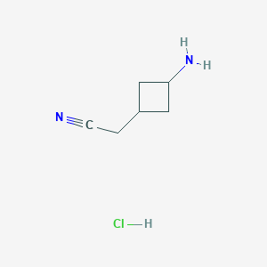 2-(3-Aminocyclobutyl)acetonitrile;hydrochloride