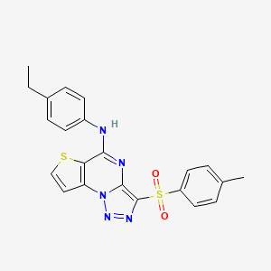 N-(4-ethylphenyl)-3-[(4-methylphenyl)sulfonyl]thieno[2,3-e][1,2,3]triazolo[1,5-a]pyrimidin-5-amine