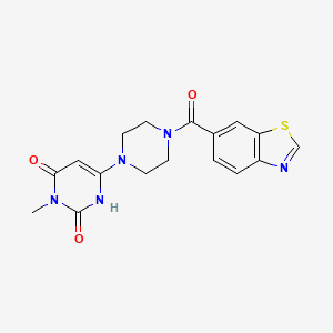 6-(4-(benzo[d]thiazole-6-carbonyl)piperazin-1-yl)-3-methylpyrimidine-2,4(1H,3H)-dione