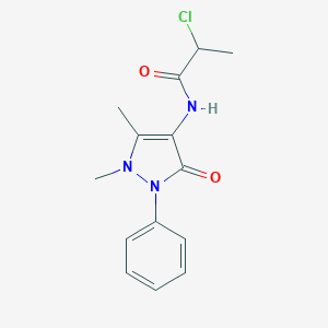 2-Chloro-N-(1,5-dimethyl-3-oxo-2-phenyl-2,3-dihydro-1H-pyrazol-4-yl)propanamide