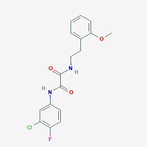 molecular formula C17H16ClFN2O3 B2681406 N1-(3-chloro-4-fluorophenyl)-N2-(2-methoxyphenethyl)oxalamide CAS No. 900001-07-2