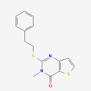 3-methyl-2-[(2-phenylethyl)sulfanyl]thieno[3,2-d]pyrimidin-4(3H)-one