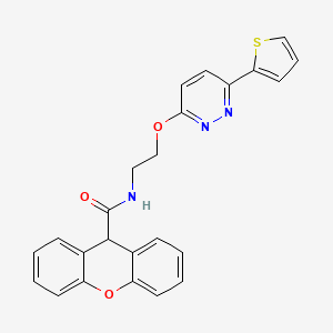 N-(2-((6-(thiophen-2-yl)pyridazin-3-yl)oxy)ethyl)-9H-xanthene-9-carboxamide