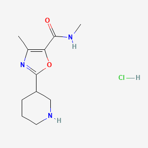 N,4-Dimethyl-2-piperidin-3-yl-1,3-oxazole-5-carboxamide;hydrochloride