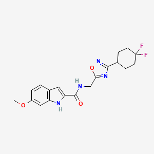 N-((3-(4,4-difluorocyclohexyl)-1,2,4-oxadiazol-5-yl)methyl)-6-methoxy-1H-indole-2-carboxamide