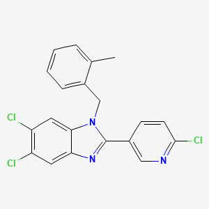5,6-dichloro-2-(6-chloro-3-pyridinyl)-1-(2-methylbenzyl)-1H-1,3-benzimidazole