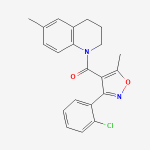 [3-(2-chlorophenyl)-5-methyl-1,2-oxazol-4-yl]-(6-methyl-3,4-dihydro-2H-quinolin-1-yl)methanone